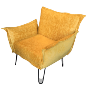 כורסא דגם חושן בצבע צהוב