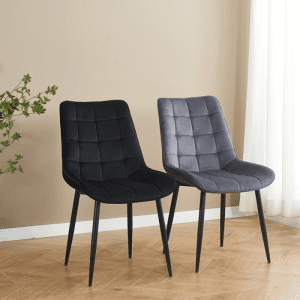כיסא דומינו בצבעים שחור ואפור